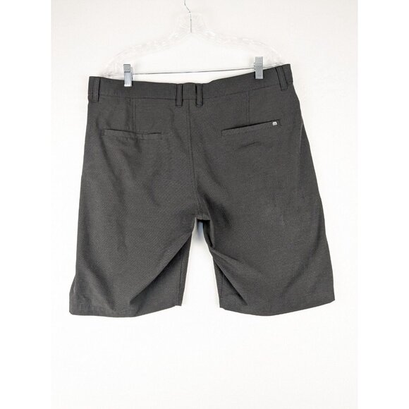 Travis Mathew Shorts Mens 36 Black Sand Harbour Flat Front Performance Golf - Picture 2 of 11
